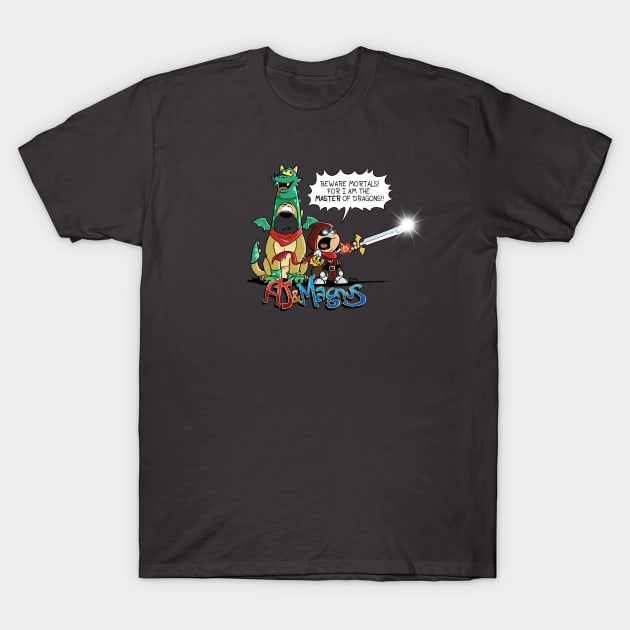 AJ the Master of Dragons T-Shirt by AJ & Magnus